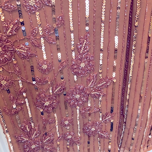 Mac Duggal 70260 Rose Floral Embellished Sleeveless MIDI Dress size 10 - Picture 9 of 13